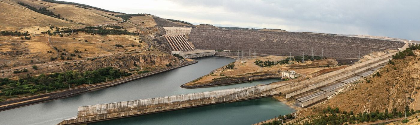 The Atatürk Dam on the Euphrates in south-eastern Turkey