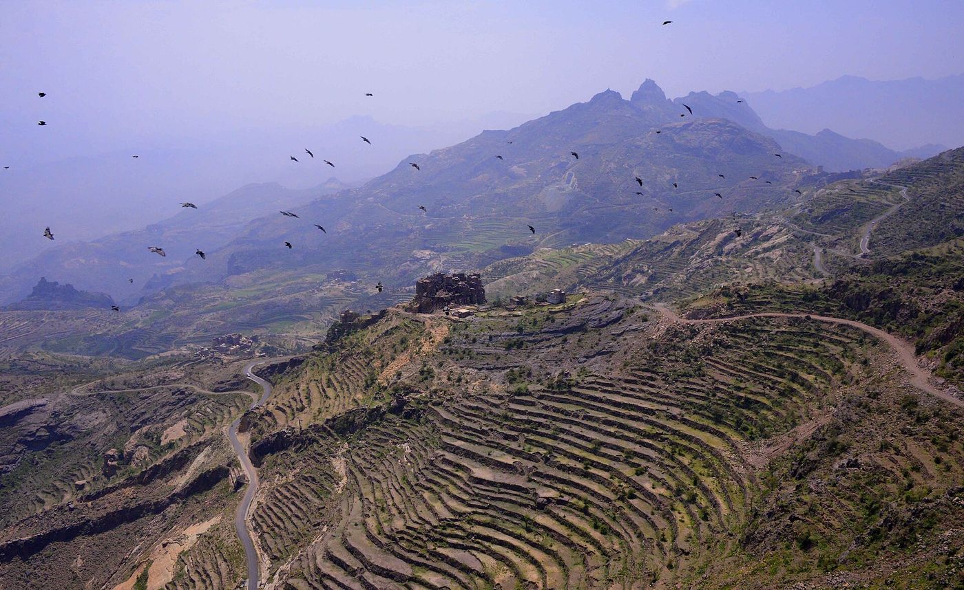 Ancient agricultural terraces in the Haraz Mountains